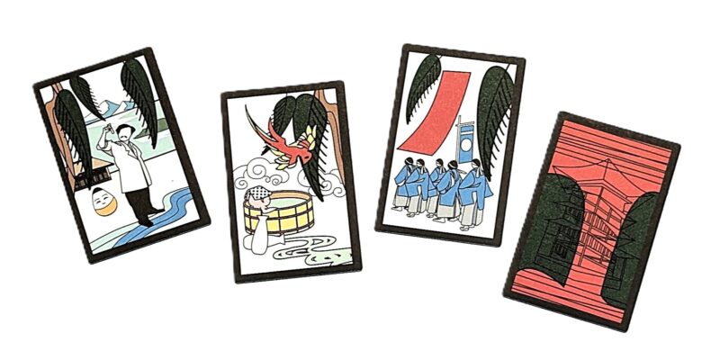 Aizu Hanafuda (November: People associated with willows)