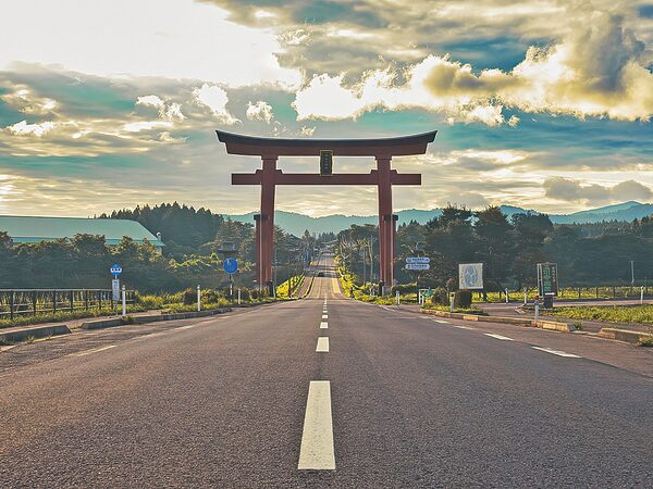 Porte du Grand Torii d'Hagurosan