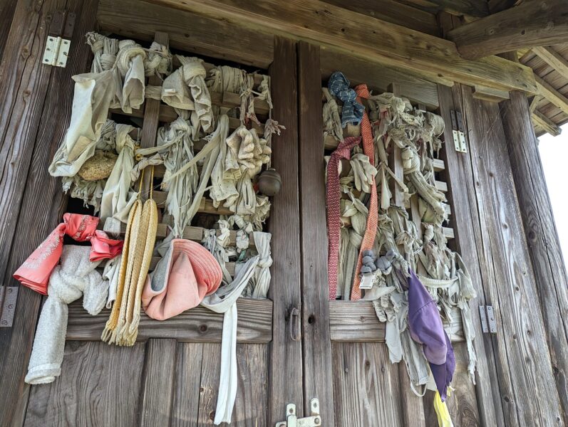 Some of the fabrics you can see are shaped like human figures