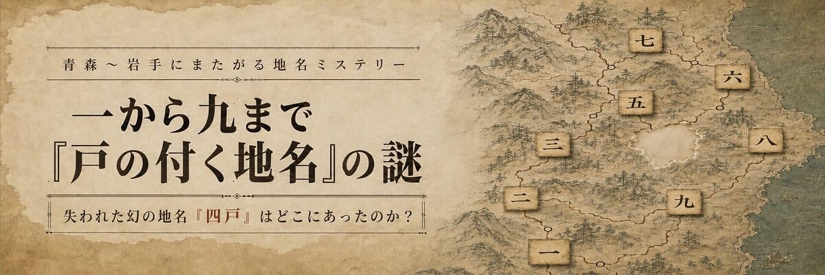 一から九まで「戸の付く地名」の謎
