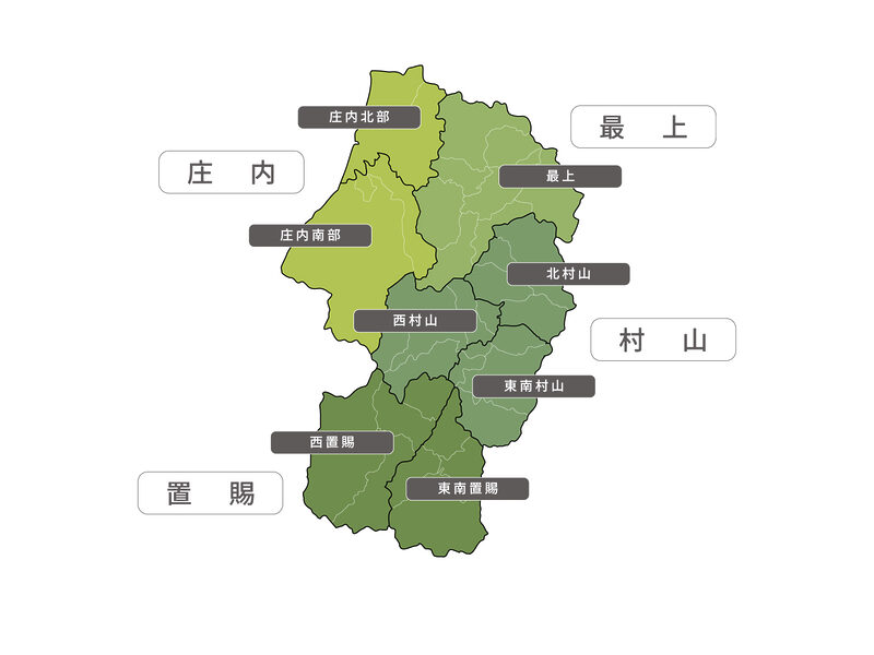 山形県の細分区域