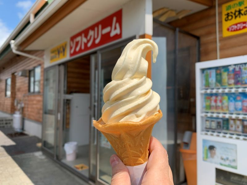 道の駅 米山 あぐりパーク　とうもろこしソフトクリーム