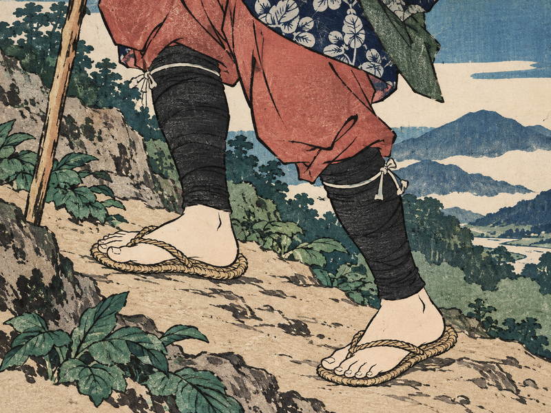 脛巾を着用した旅人のイメージ