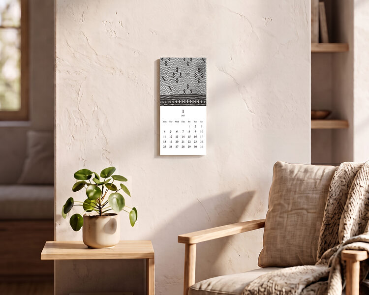 "Kogin Embroidery Pattern Collection" Wall Hanging Type Usage Image