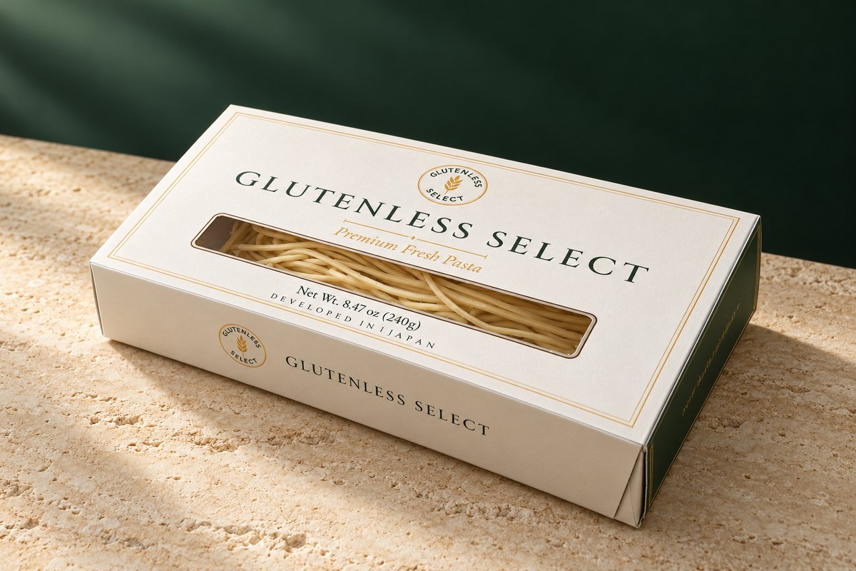 GLUTENLESS SELECT 半生パスタのパッケージ