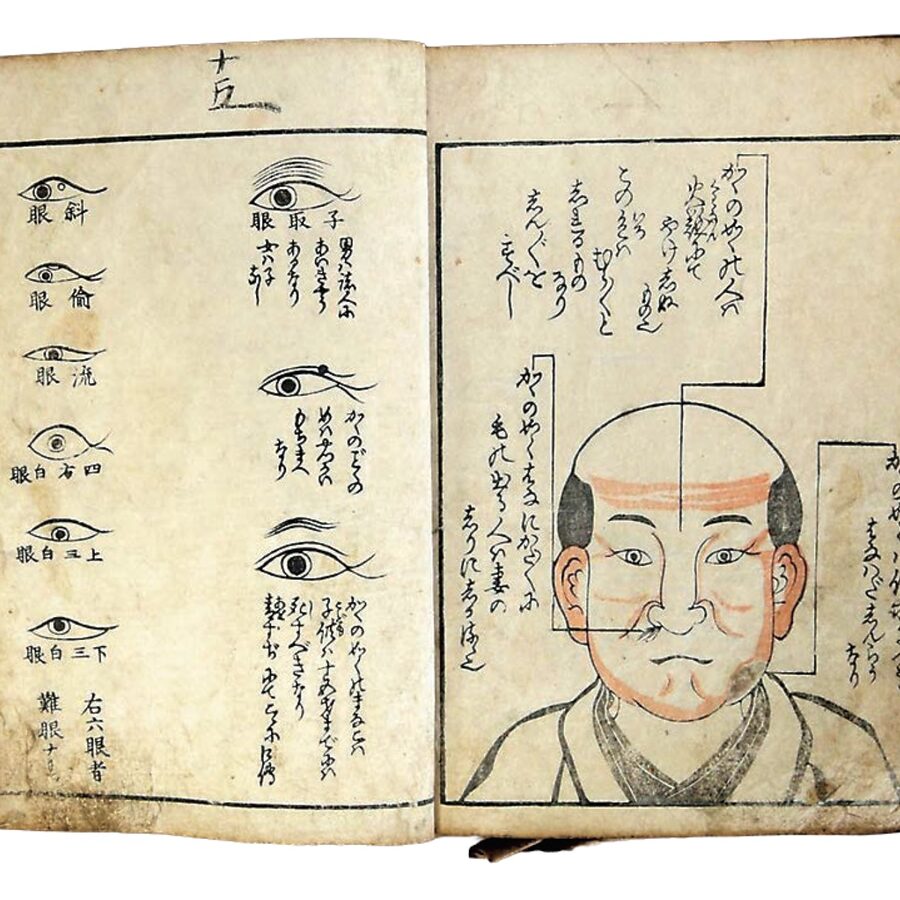 人相占い解説書(遠野市立博物館蔵)