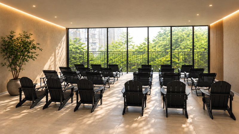 Image of the relaxation space on the second floor. Actual appearance may differ